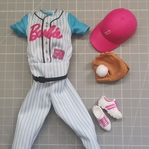 Barbie Base Ball Outfit Set and Head for OOAK
